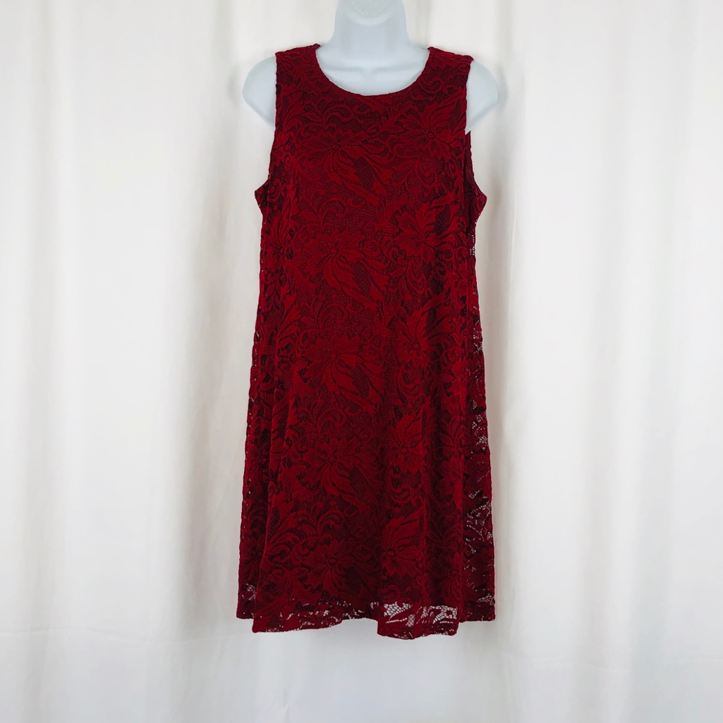 Ronni Nicole Lace Overlay Sleeveless Dress Mp